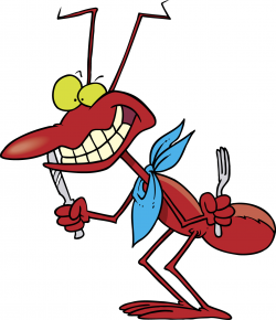 Funny clipart ant - Pencil and in color funny clipart ant