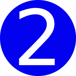Blue, Rounded,with Number 2 Clip Art at Clker.com - vector clip art ...