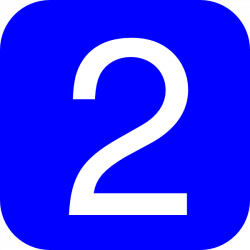 Blue, Rounded, Square With Number 2 Clip Art at Clker.com - vector ...