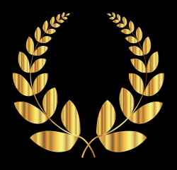 Gold Laurel Wreath 2 Clipart - Design Droide