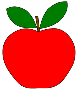 red apple with 2 leaves clipart sketch, op lge 12cm | Flickr