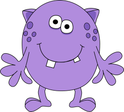 free cute monster clip art | Funny Purple Monster Clip Art Image ...