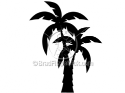 Palm Tree Graphic - Silhouette Clip Art Illustration of Palm Trees
