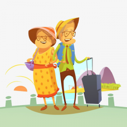 Elderly Couple, 2 People, Happy PNG Image and Clipart for Free Download