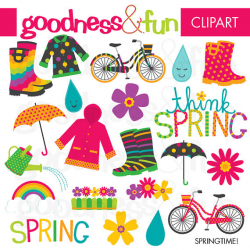 Buy 2 Get 1 FREE Springtime Spring Clipart Digital Spring