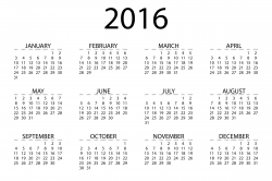 Clipart - 2016 Calendar