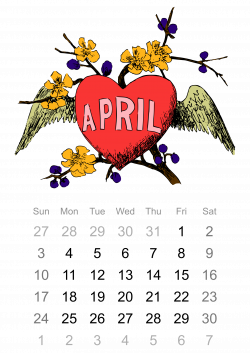 Clipart - 2016 April calendar