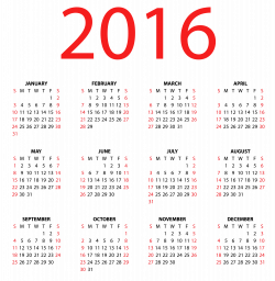 Transparent Calendar for 2016 PNG Clipart Image | Gallery ...