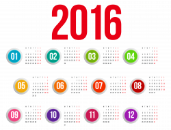 Transparent 2016 Calendar PNG Clipart Image | Gallery Yopriceville ...
