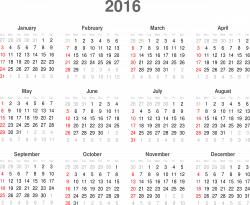 Clipart - Calendar 2016