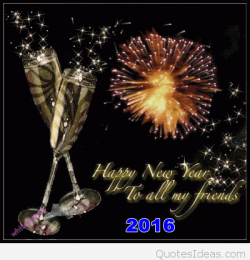 Gif Animation Happy New year wishes for friends 2016