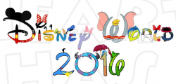 Disney World 2016 in character text INSTANT DOWNLOAD digital clip ...