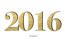 2016 glitter | Coloring Page