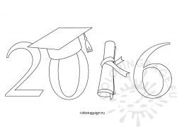 Clipart of graduation 2016 | Coloring Page