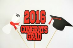 2017 Graduation Centerpiece Sticks - Set of 4 - Class of 2017 ...