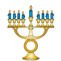 Free Hanukkah Clip Art Image Jewish Menorah A Candelabrum Or Candle ...