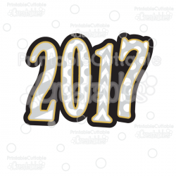2017 New Year Title FREE SVG Cut File & Clipart