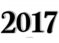Happy New Year 2017 Clip Art – Black And White – Happy Holidays!
