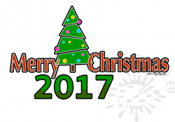Merry Christmas 2017 clipart | Coloring Page