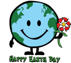 Happy Earth Day Smiling Earth Clipart