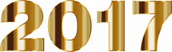 Clipart - Gold 2017 Typography No Background