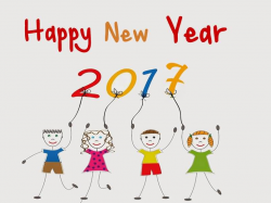 Happy New Year 2017 Kids Clipart
