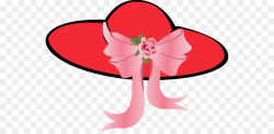 Red Hat Society Woman Bowler hat Clip art - Kentucky Derby Clipart ...