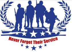 Never Forget Their Service Memorial Day Clipart
