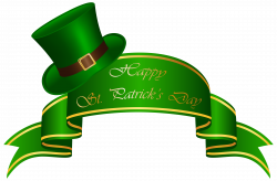 St Patricks Day Banner and Hat Transparent PNG Clip Art Image ...