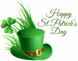 St Patricks Day Hat and Shamrock Transparent PNG Clip Art Image ...