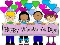 Kids Wishing You Happy Valentine's Day Clipart