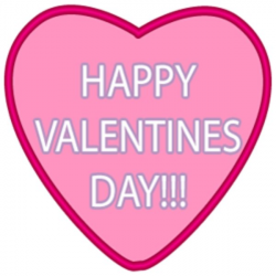 Happy Valentine's Day Pink Heart Clipart