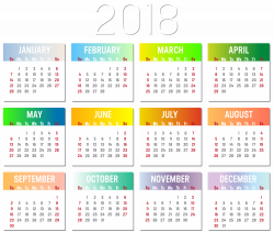 Calendar 2018 Transparent Clip Art Image | Gallery Yopriceville ...