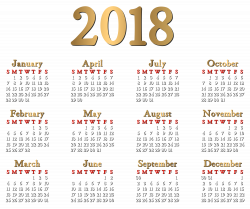 2018 Calendar Transparent Clip Art Image | Gallery Yopriceville ...