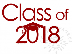 Class of 2018 red clipart | Coloring Page