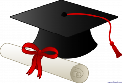Graduation Cap And Diploma Clip Art - Sweet Clip Art