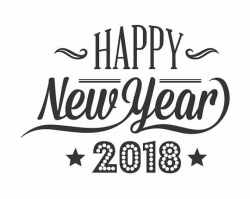 Happy New Year 2018 / Happy New Year SVG File // Iron on Transfer ...