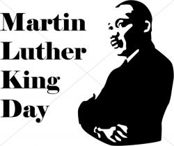 Martin Luther King Day with Silhouette | Martin Luther King Clipart