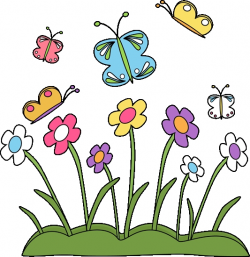 Springtime Flowers Clipart Spring Flowers And Butterflies Clip Art ...