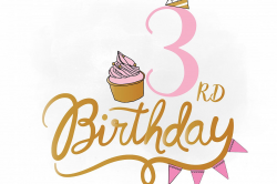 3rd Birthday SVG clipart, baby girl Bir | Design Bundles