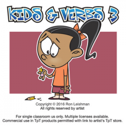 Kids & Verbs Cartoon Clipart Vol. 3 by Ron Leishman Digital Toonage