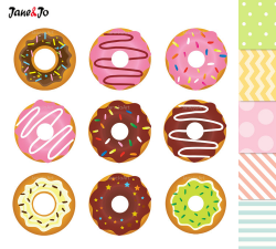 50% OFF SALE Donuts Clipart Donuts Digital Clip Art Sweet