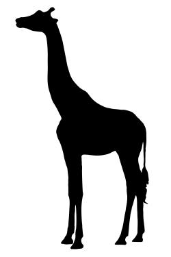 Giraffe Silhouette 3 Clipart - Design Droide