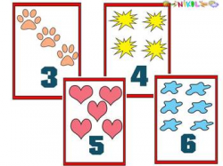 Flashcards - numbers and pictures - Clipart - 40 individual files by ...