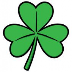 Clipart Illustration of Green Three Leaved Shamrock Clover Leaf With ...