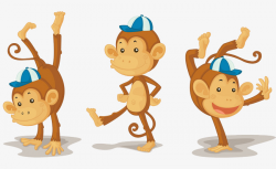 3 Monkeys Juggling Hands, Monkey, Animal, With Tail PNG Image and ...