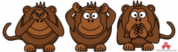 The Three Monkeys Clipart | Free Clipart Design Download