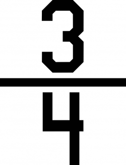 Numerical fraction 3/4 | ClipArt ETC