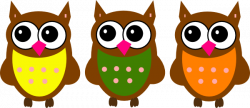 Three Owls Clipart