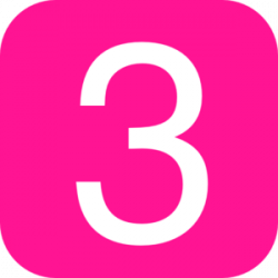 Pink Number 3 Clipart